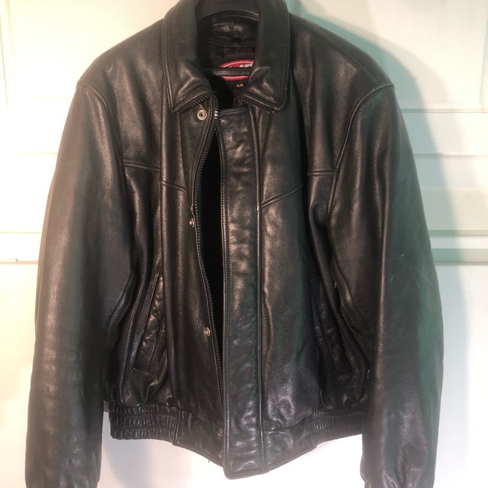 Black Leather Men's Jacket